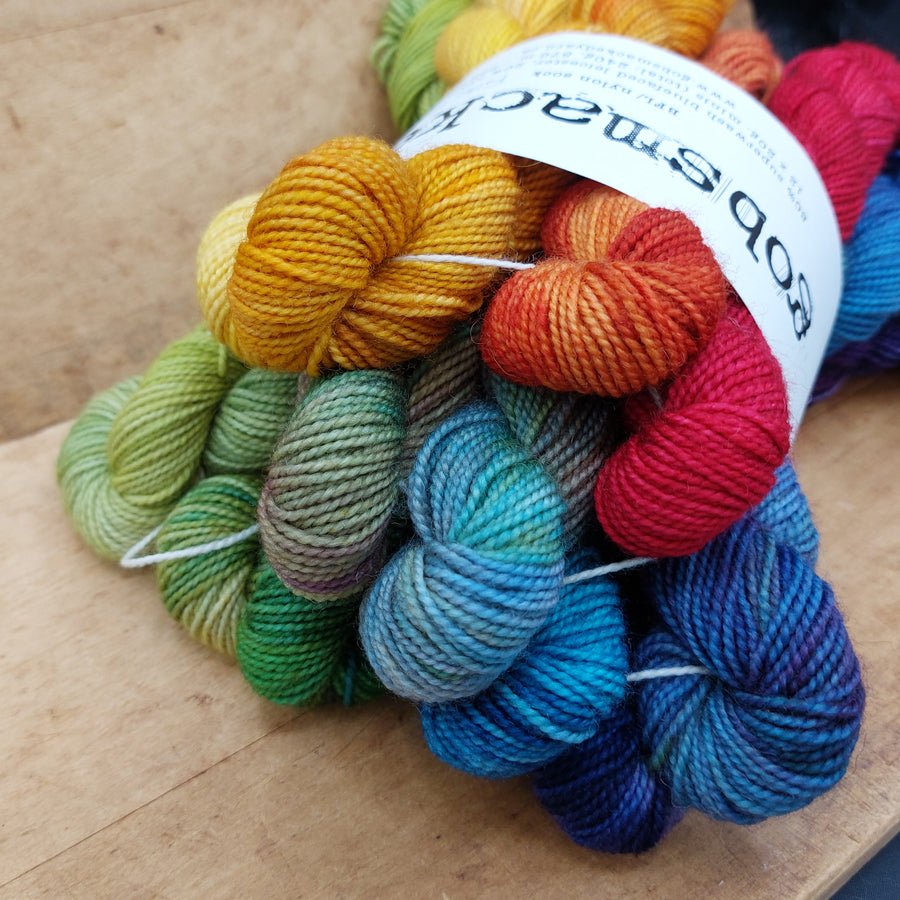 Mini skein set (12x20g BFL/ nylon): Follow the Flowers