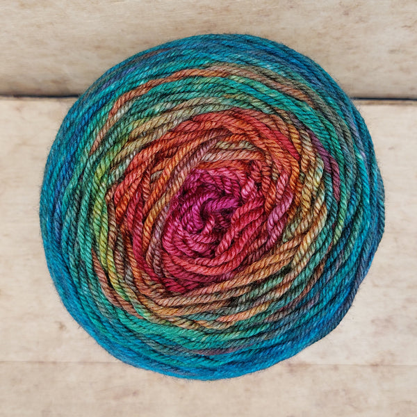 merino/ silk DK 100g gradient: On My Way to Shine