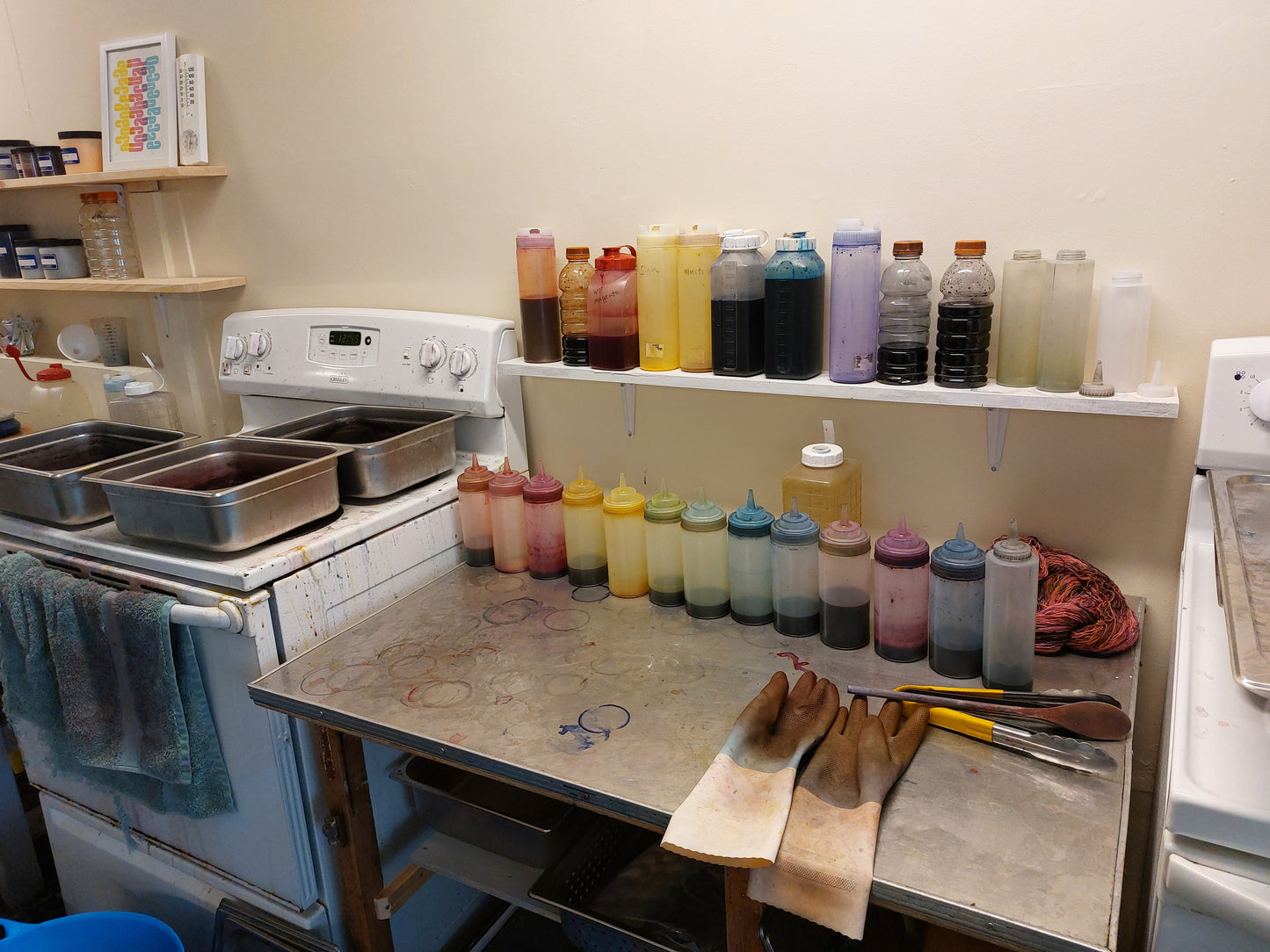 Dyeing sock yarn class