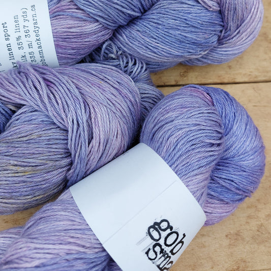 Silky linen sport skein: A Lifetime of Lilacs