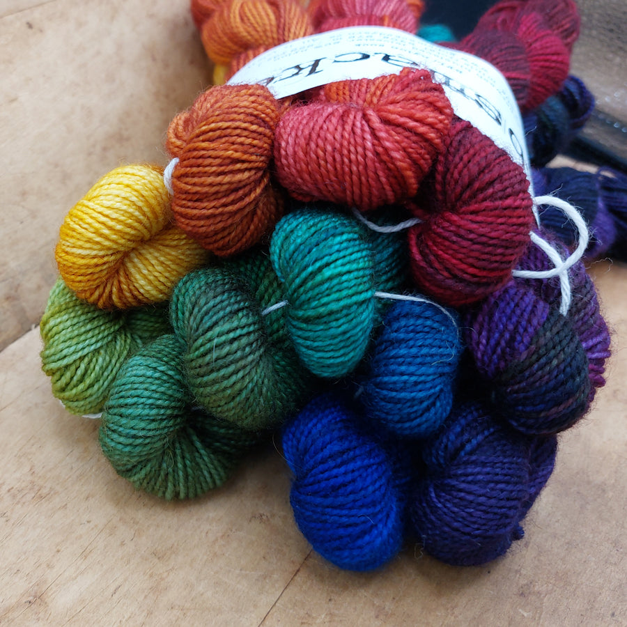 Mini skein set (12x20g BFL/ nylon): All Is Well