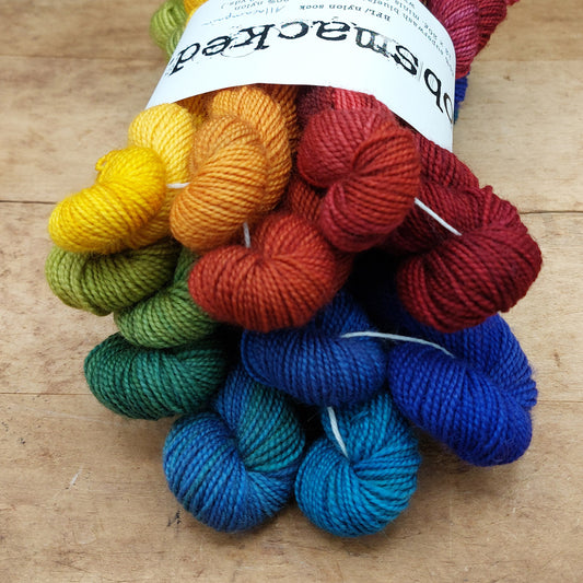Mini skein set (12x20g BFL/ nylon): Allacampain