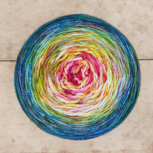 Merino fingering 100g gradient: And In the Depths of the Woods