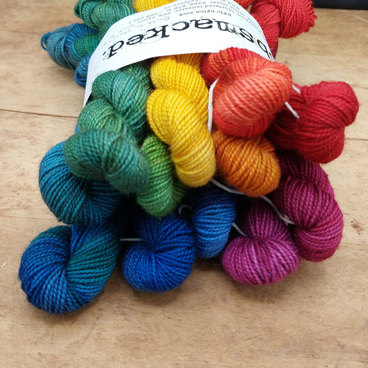 Mini skein set (12x20g BFL/ nylon): Buckle-To, There's Work To Do