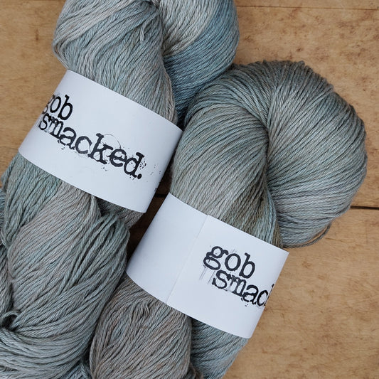 Silky linen sport skein: Clear As Mud