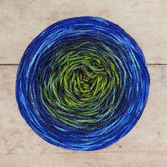 Merino fingering 100g gradient: Deadly Nightshade