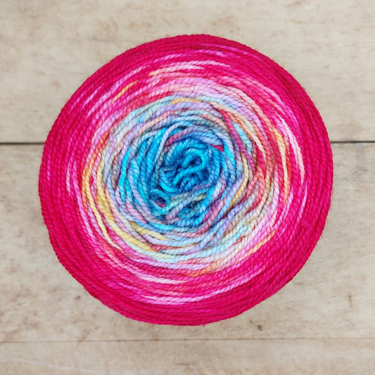 Merino fingering 100g gradient: Eyebright