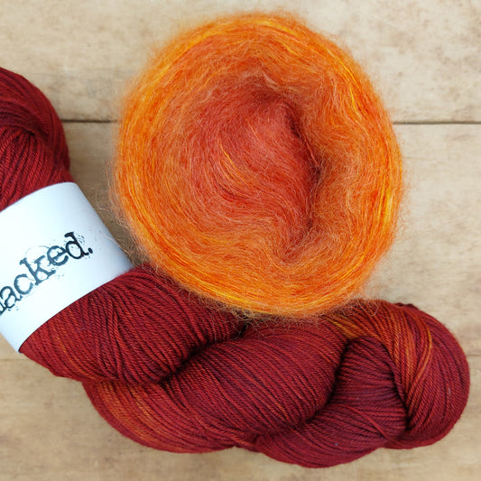 Polkadrop Cowl kit: Lava Heart & Red Hots