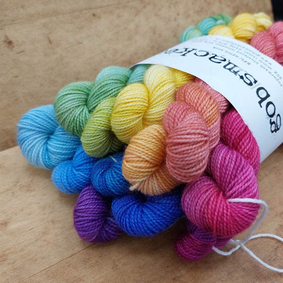 Mini skein set (12x20g BFL/ nylon): Left Singing