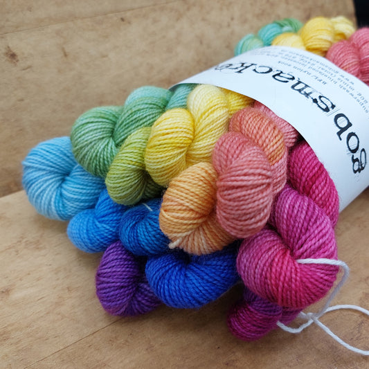Mini skein set (12x20g BFL/ nylon): Left Singing