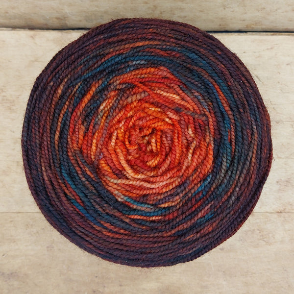 Merino nylon fingering 100g gradient: Light the Embers