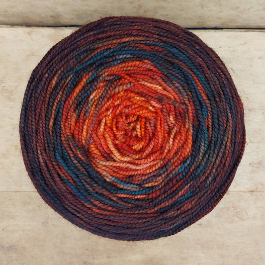 Merino nylon fingering 100g gradient: Light the Embers