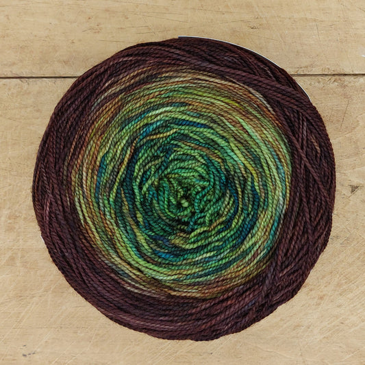 Merino fingering 200g gradient: The Lush Upholstery of Moss