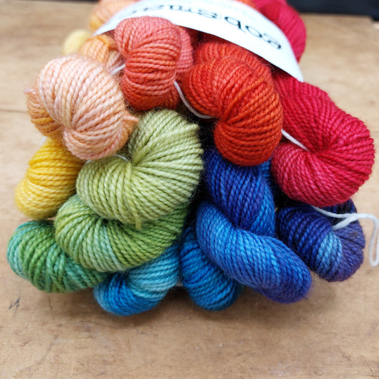 Mini skein set (12x20g BFL/ nylon): More Than You Can Imagine