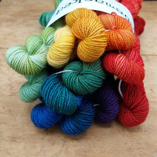 Mini skein set (12x20g BFL/ nylon): Nary-On 'Til Dawn