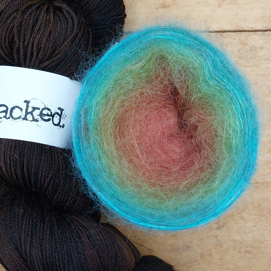 Polkadrop Cowl kit: The Oddest Glow & Walnuts