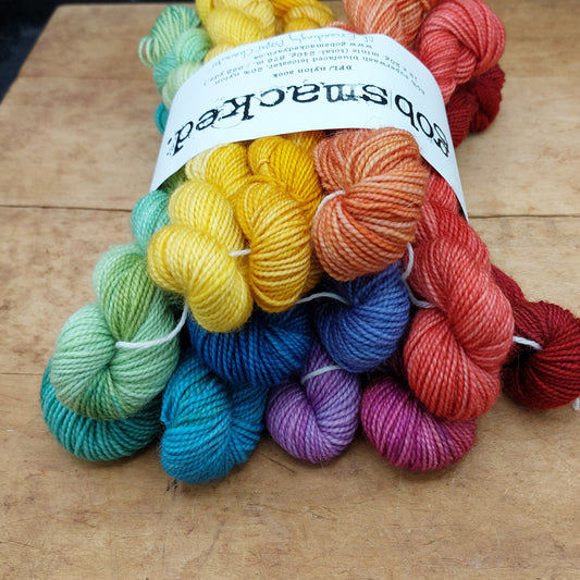 Mini skein set (12x20g BFL/ nylon): Of Exceedingly Proper Character