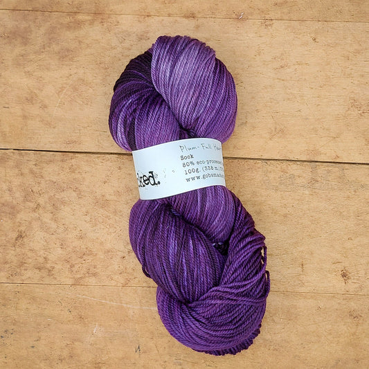 Sock yarn: Plum-Full Heart