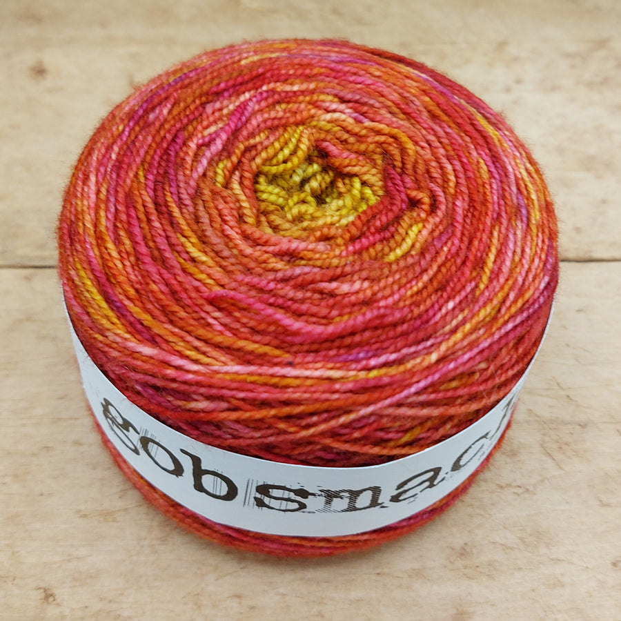 Merino fingering 100g gradient: Rhubarb Jam