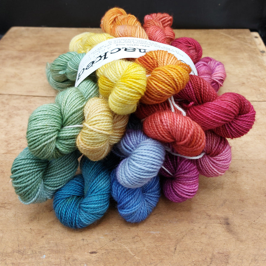 Mini skein set (12x20g BFL/ nylon): A Right Fimble-Famble
