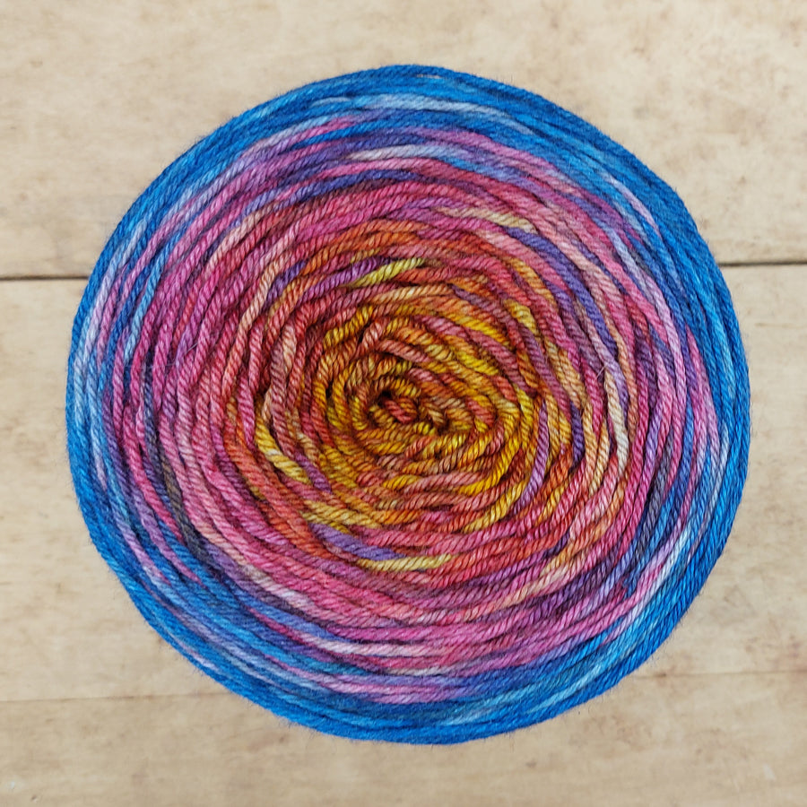 Silky Yak DK 200g gradient: Set the Sun to Glowing