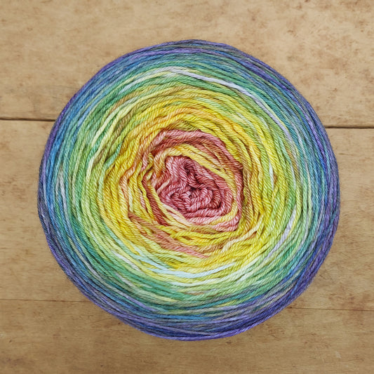 Merino/silk fingering 200g gradient: Singing of the Raindrops
