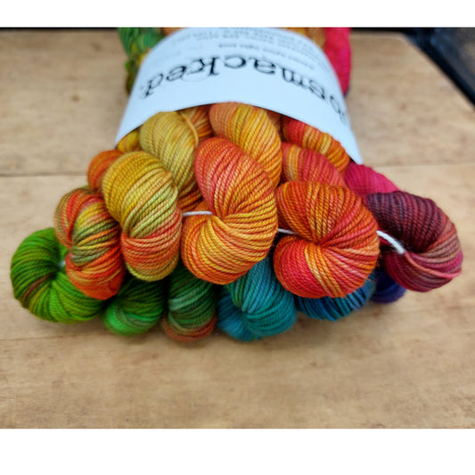 Rainbow mini skein set (12x20g merino nylon light): The Beauty of Trees