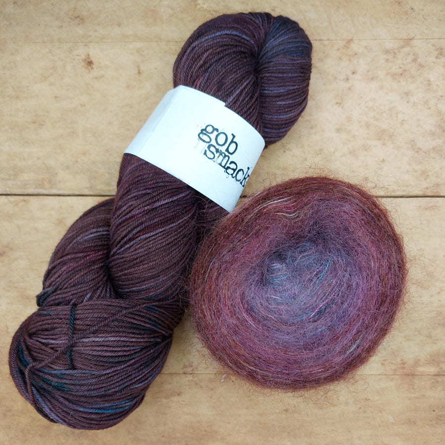 Polkadrop Cowl kit: To Give a Fig & Down On the Corner