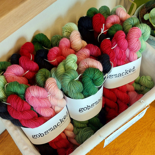 Mini skein sock set (7x20g): Watermelon